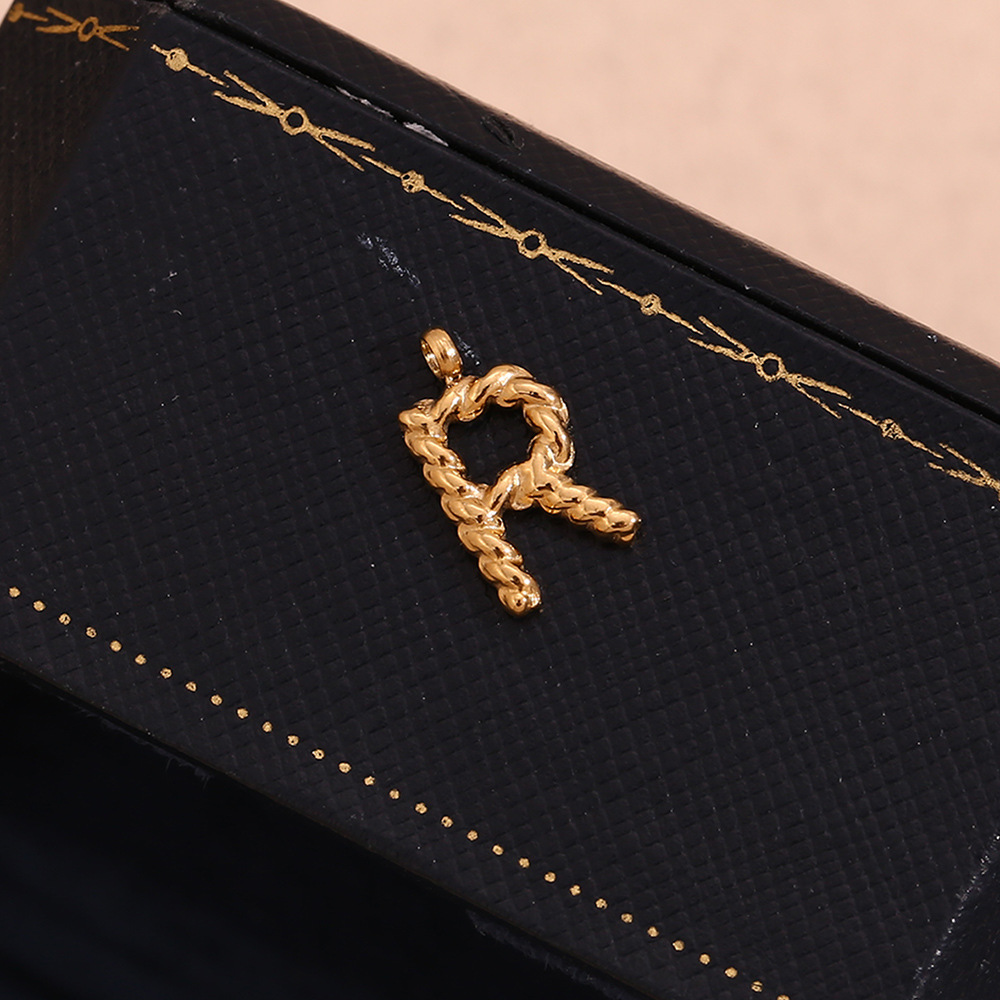 1 Piece 304 Stainless Steel 18K Gold Plated Letter Polished Pendant display picture 10