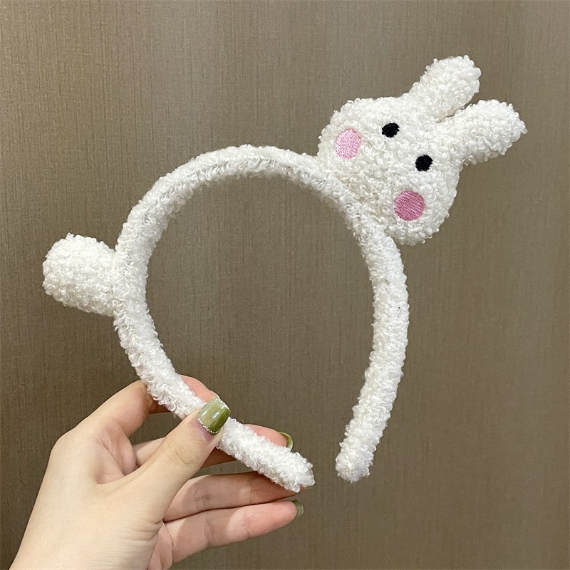 女の子の洗顔ヘッドバンド、かわいい漫画の猫のヘッドバンド、クマのイチゴの洗顔ヘアアクセサリー、メーカー在庫卸売|undefined