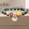 Small design fresh one bead bracelet jade, jewelry, simple and elegant design, four-leaf clover