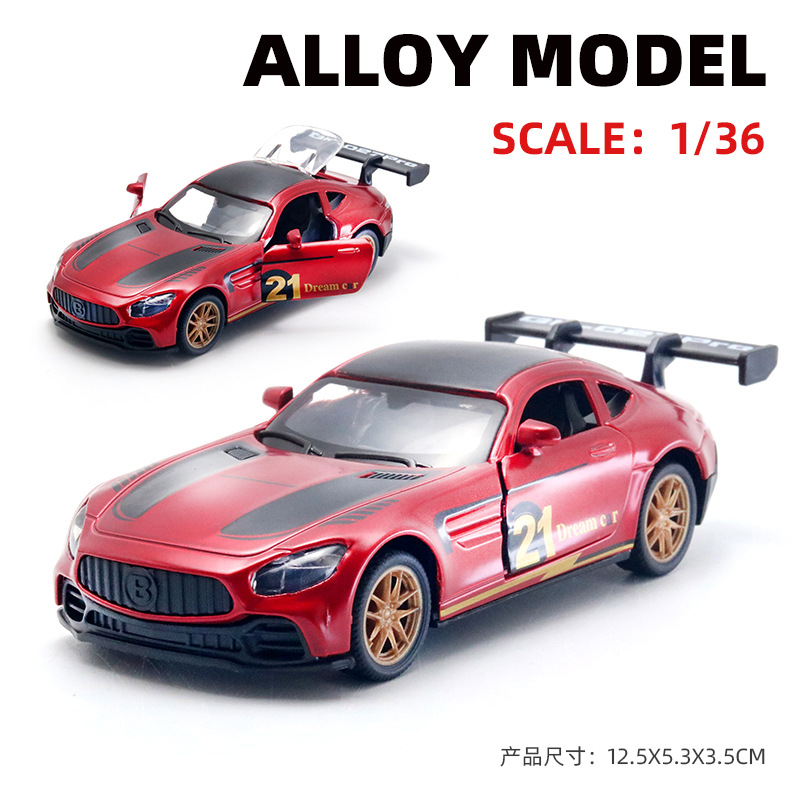 Juguetes de aleación de alta calidad para niños versión de pista modelo de coche deportivo 1: 36 bolsa de coche de puerta abierta