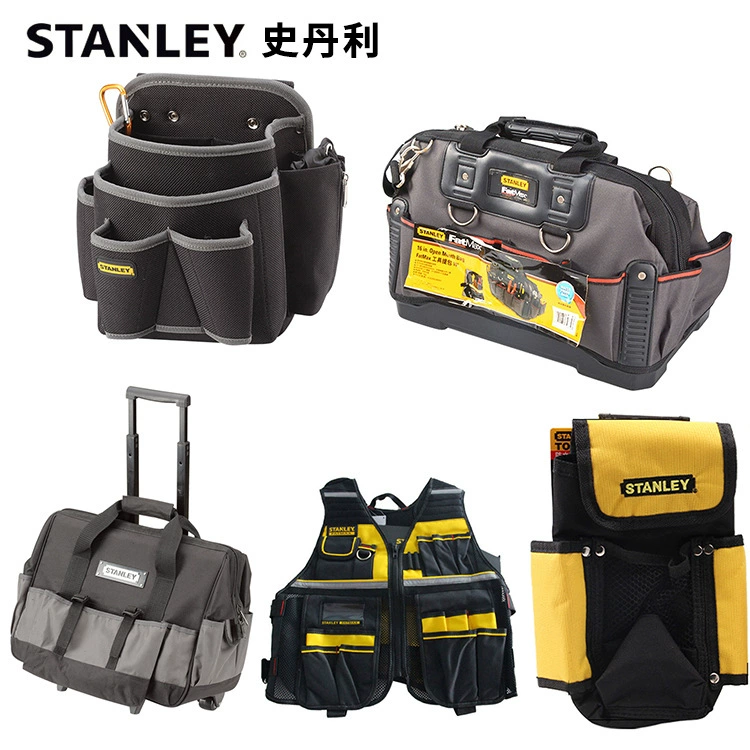 Tool Bag (Stanley) Waterproof Nylon, Tear-Resistant, Multiple Styles & Hard Base Options