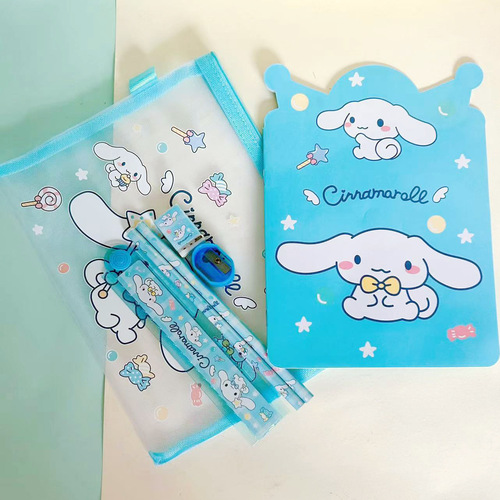 Sanrio pen bag, ruler, pencil, stationery set, Kuromi elementary school supplies, file bag, Children's Day gift