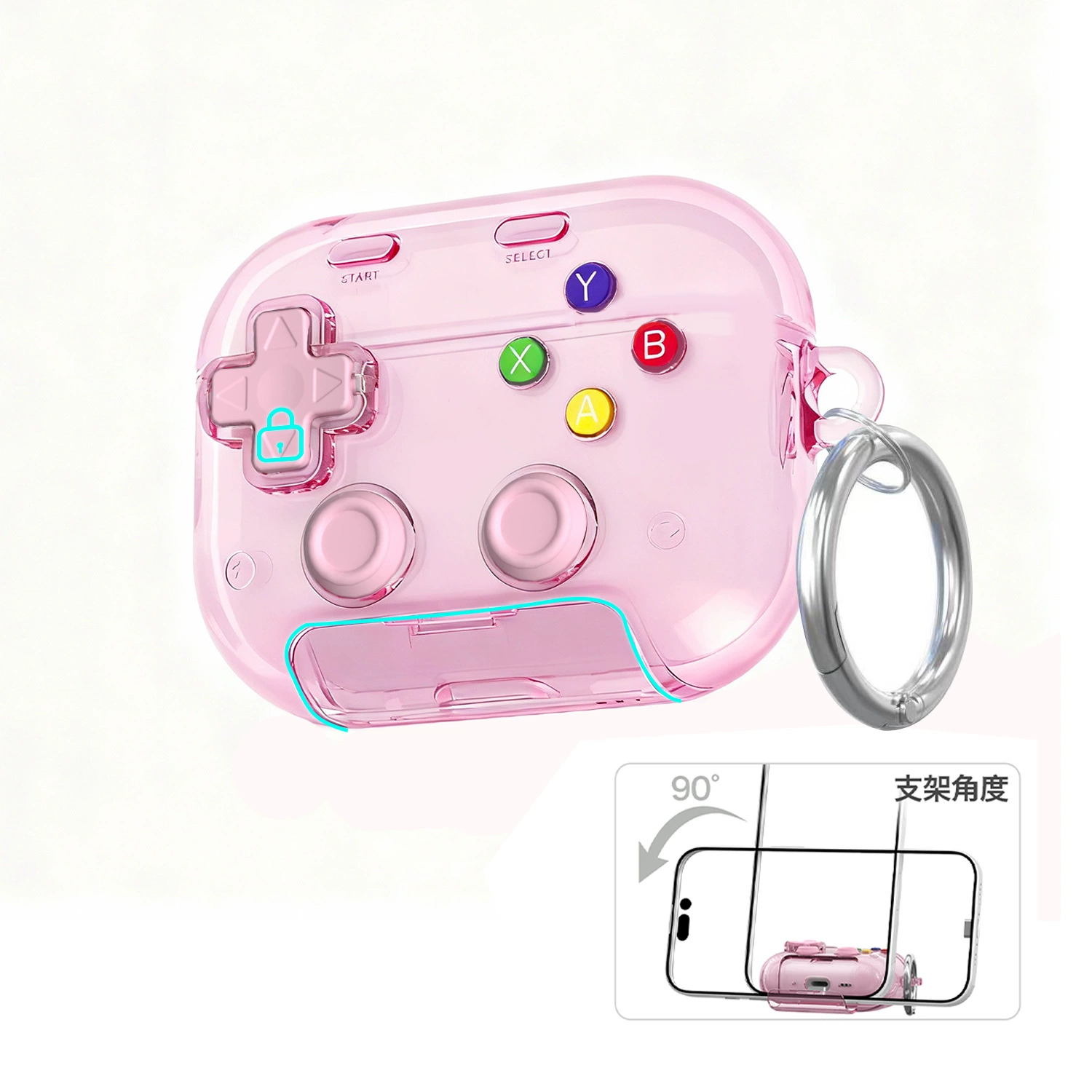 Apple, compatible transparent protective case, tubing, headphones, pro2