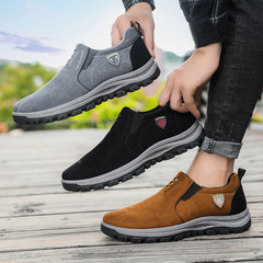 Men's Loose-Fit Canvas Casual Shoes 2023 Spring/Autumn New Low-Top Beijing Style One-Piece Men's Daily Driving Shoes