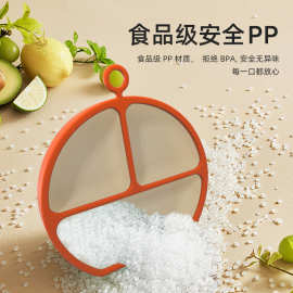 宝宝硅胶餐盘 硅胶吸盘式餐盘婴儿自主进食分格 儿童餐具餐盘定制