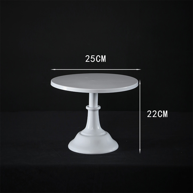 Fijación de pastel de hierro forjado de oro / bandeja de pastel de tres piezas / bandeja de frutas / bandeja de bodas de West Point