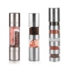 Multi -layer stainless steel transparent manual pepper grip grinder seasoning bottle glass barbecue seasoning tank