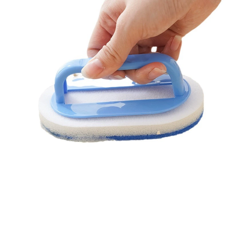 Cross-border replaceable sponge brush diamond brush cleaning sponge brush tile brush bathtub brush glass brush stain removal brush