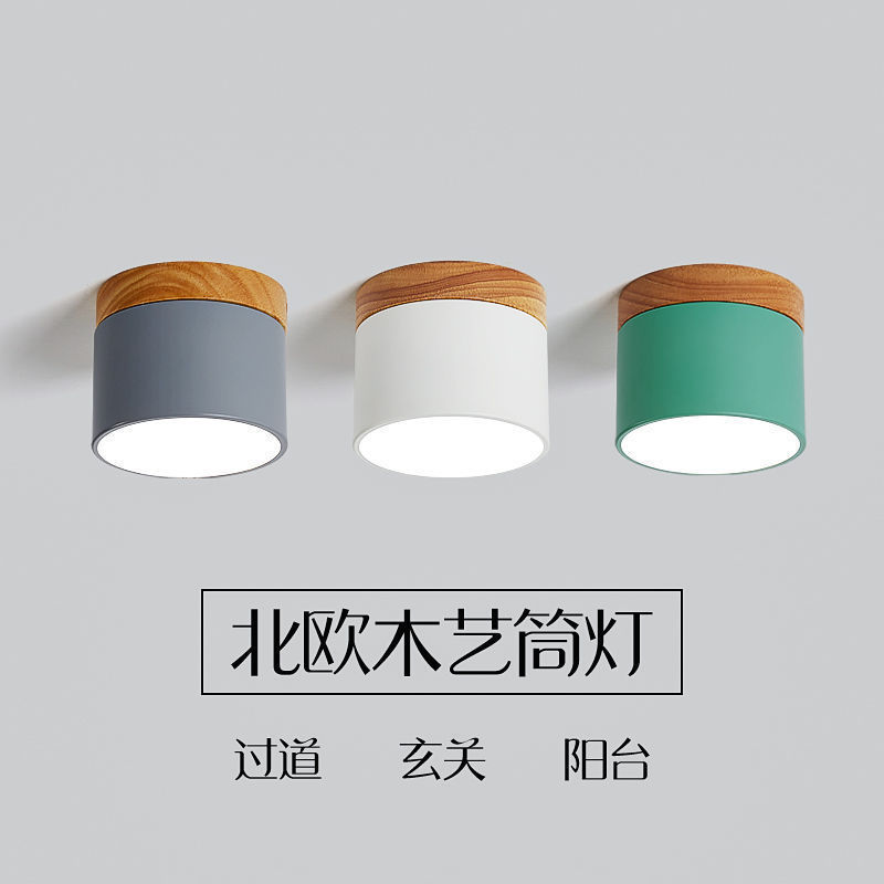 Scandinavian Entrance Light Bay Window Balcony Macaron Solid Wood Aisle Corridor Ceiling Led Surface Mounted Downlight Scandinavian Entrance Light Bay Window Balcony Macaron Solid Wood Aisle Corridor Ceiling Led Surface Mounted Downlight