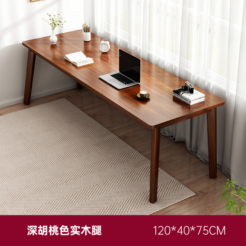 Mesa larga personalizada mayorista doble sala de estar larga mesa de escritorio de madera maciza mesa de computadora de trabajo mesa de estudio doméstica