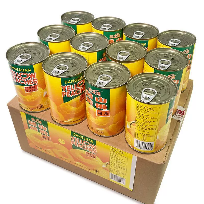 黄桃罐头整箱12罐砀山特产办公休闲网红零食新鲜水果糖水罐头4罐