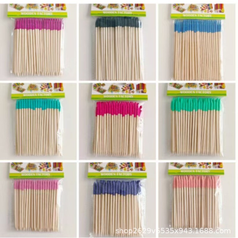 Colorful Frosted Orange Wood Sticks Can Be Hot Stamped with Logo. Factory Direct Sales Colorfulful Manicure Sticks, Manicure Picks, Nail Sets