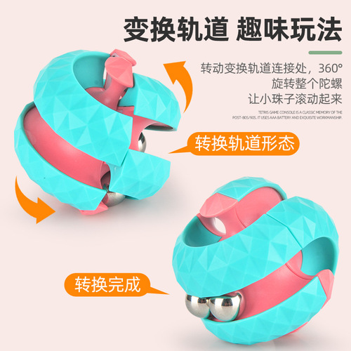 Cross-border AliExpress Amazon ball bearing track Rubik's cube toy marbles finger spinning top trending wholesale