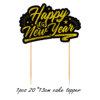 New Year 2023 Happy Black Gold Balloon Set Happy New Year New Year's New Year's Day Party Decoration