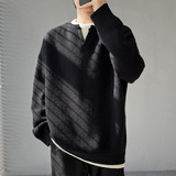 2026秋季新款宽松套头加厚保暖运动风青少年男式针织衫毛线毛衣，男装针织衫/毛衣，星座614