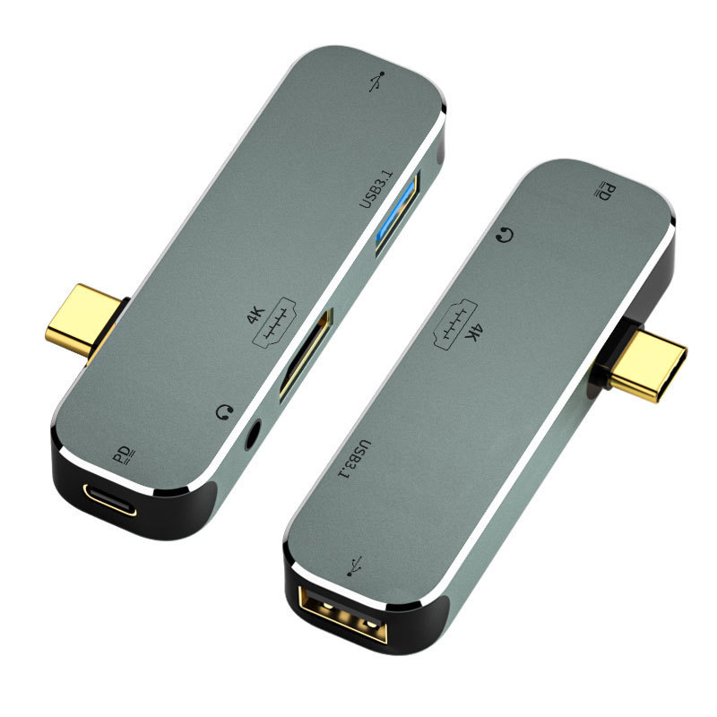 type c multi-function docking station HDMI converter 4K HD adapter fast charging throne 3.5 audio USB