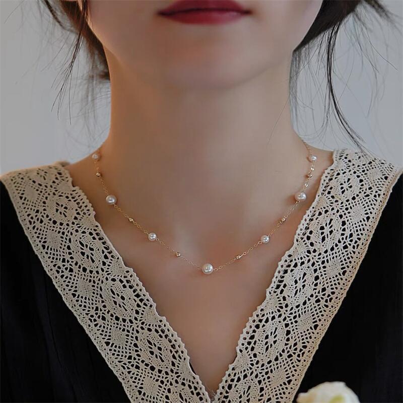 Collana di perle magnetica di lusso donna girocollo elegante_voghion.com