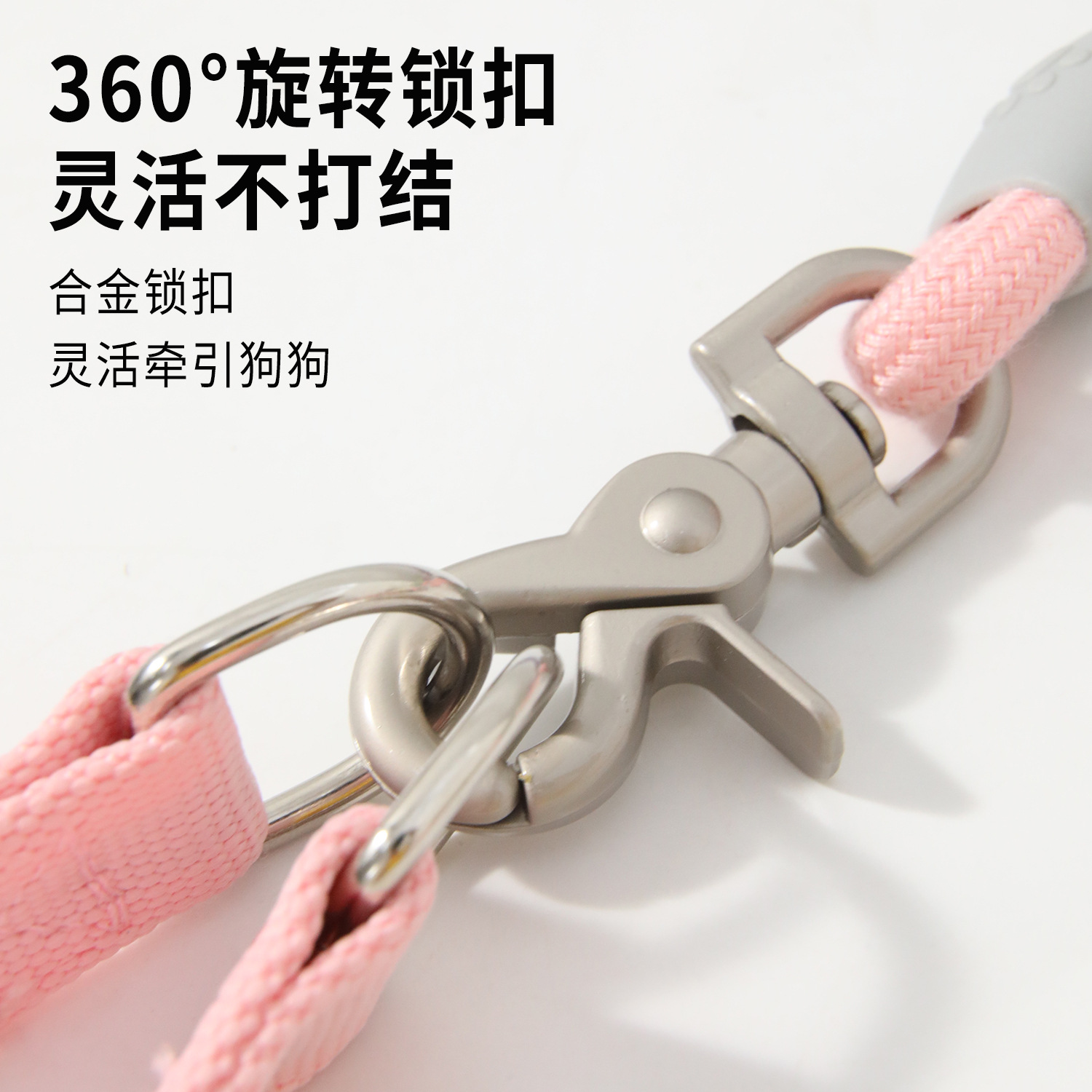 Correa para perros de nailon a prueba de explosiones Z, cuerda P, sin ajuste, con mango acolchado, adecuada para perros pequeños y medianos, correa para mascotas para exteriores.