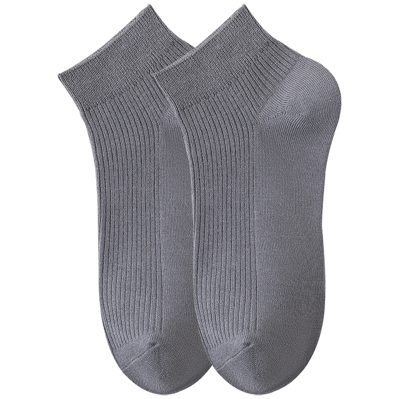 Calcetines para hombre Calcetines finos de verano Calcetines para hombre, desodorante y absorbente de sudor, calcetines de algodón de color sólido de doble aguja, calcetines Zhuji