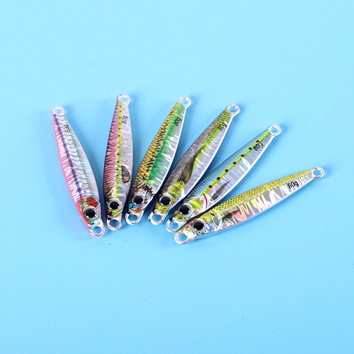 Weihai fishing gear cross-border specializes in supplying tungsten alloy lead fish long-range bait, tungsten fish tungsten steel plate luminous tungsten bait