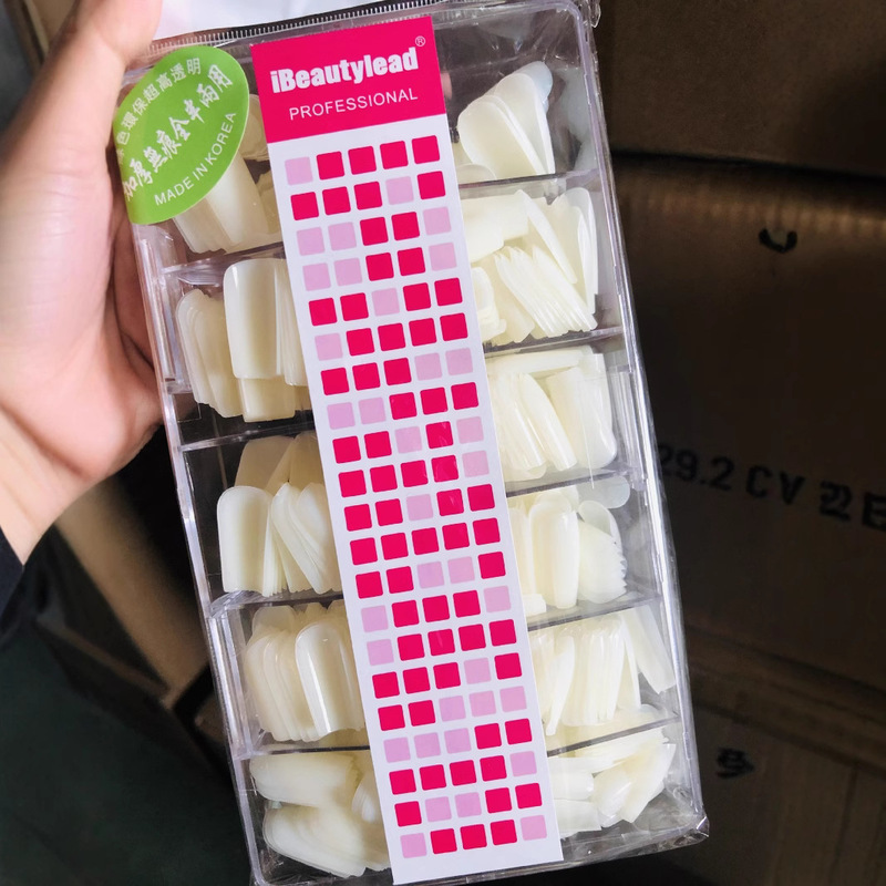 HSM nail piece 500 piece nail piece boxed half-stick full-stick fake nail piece full-and-half dual-purpose nail piece French nail piece