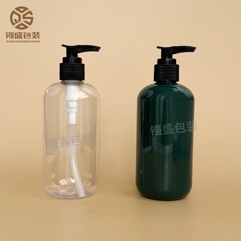 厂家直销300ml洗发水沐浴露PET液体精华滴管/按压泵瓶化妆品分装