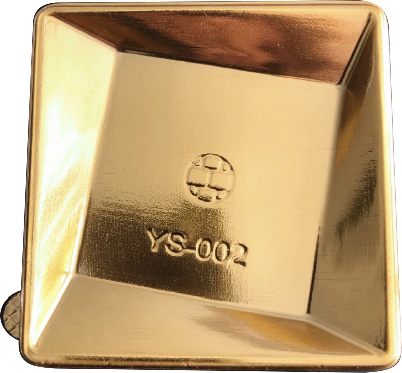 Dorado bisel cuadrado diámetro interno 6 * 6cm - 100 pcs