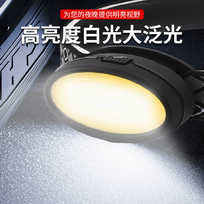 Transfronterizo nuevo COB mini faro TYPE-C recargable Gran Reflector faro al aire libre fuerte luz faro luz corriente