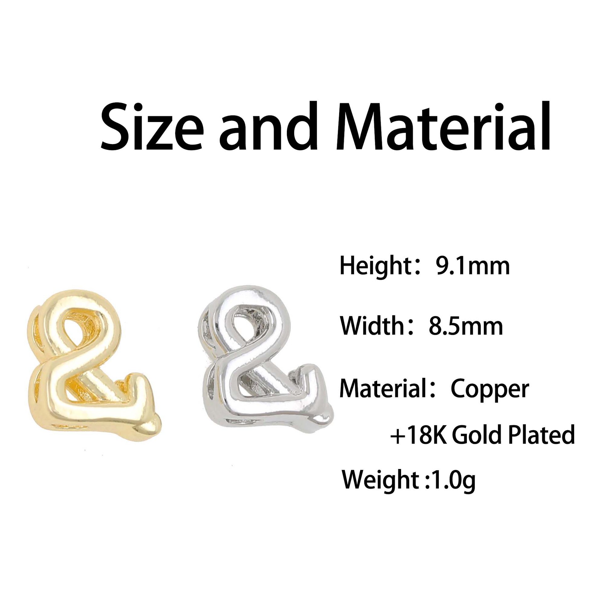 14g Weight Pendant Jewelry Making Type Charms, Bracelets, Necklace Classification 1 Piece Quantity Copper Material Letter, Word, Bubble Pattern All Seasons Season Women's Gender Polished Finish Classic Style Style 1 Piece Copper Letter Word Bubble Polished Charms Bracelets Necklace Pendant 12