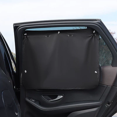Sunshade Suction Cup Universal Mesh: Car curtains - upgraded-model-black-double-layer-model
