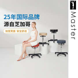 Master气动升降转技师椅美容师办公椅美容师大工椅家用圆凳旋转椅