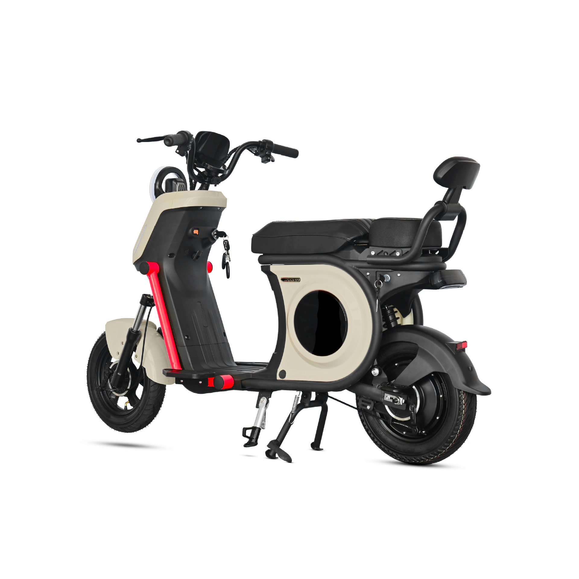 Ss-Gogo Electric Vehicle Fashionable and Elegant White Adult Scooter Two-Wheeled Motorcycle Harley Electric Vehicle
