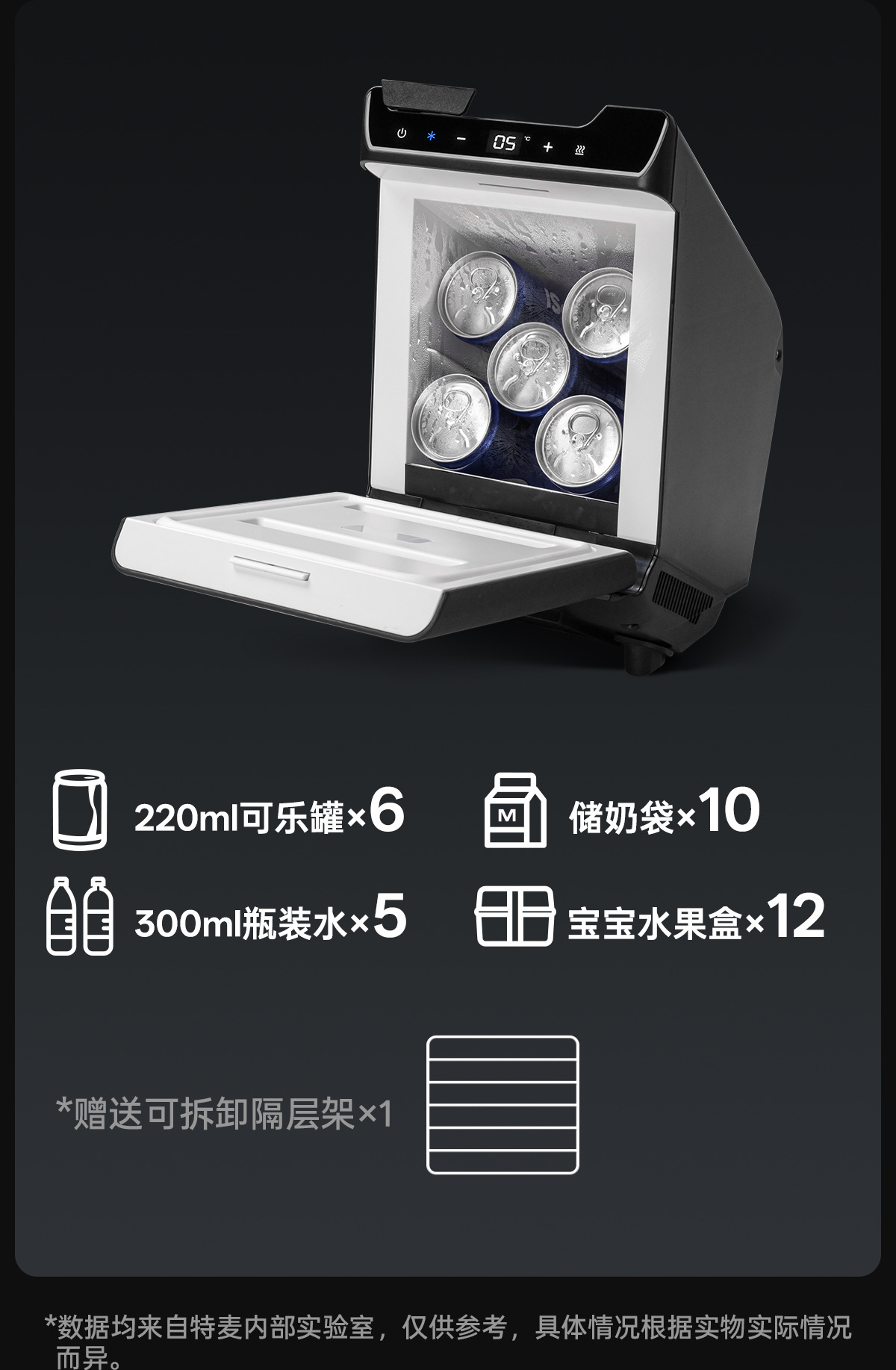 Suitable for 2025 Tesla Model Y Car Refrigerator, Model Y Rear Seat Refrigerator, Semiconductor Cooling for Outdoor Camping
