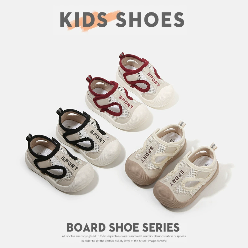 Детские мягкие дышащие босоножки для малышей, летние новые полусандалии для мальчиков и девочек, спортивная пляжная обувь