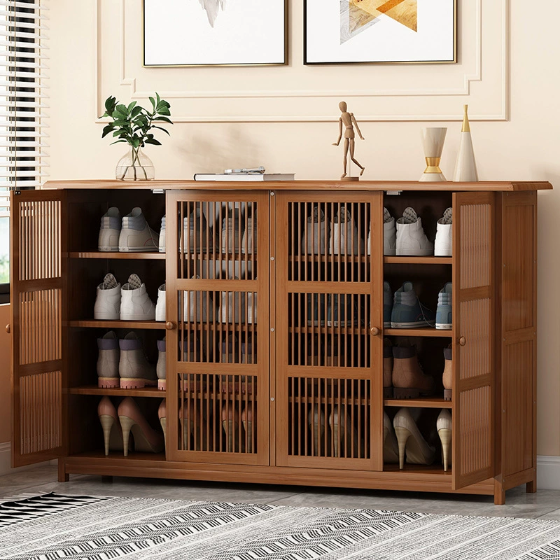 Простая полка для обуви из массива дерева