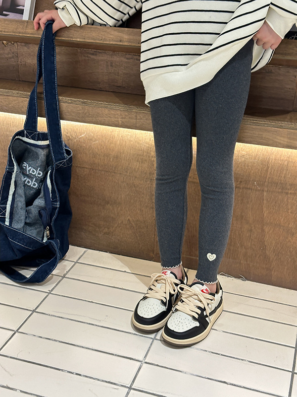 Spring and Autumn Korean Style Children's Pure Cotton Pants, Student School Uniform Magic Pants, Baby Outerwear, Girls' Leggings, Trendy