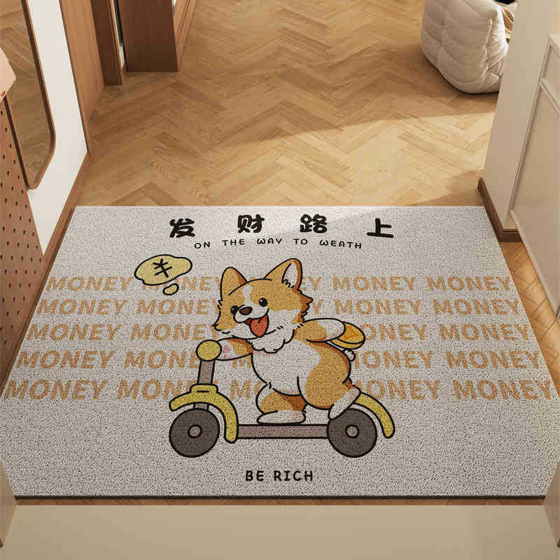 卡通丝圈入户门地垫新款进门耐脏防滑脚垫客厅入门地毯可裁剪|undefined