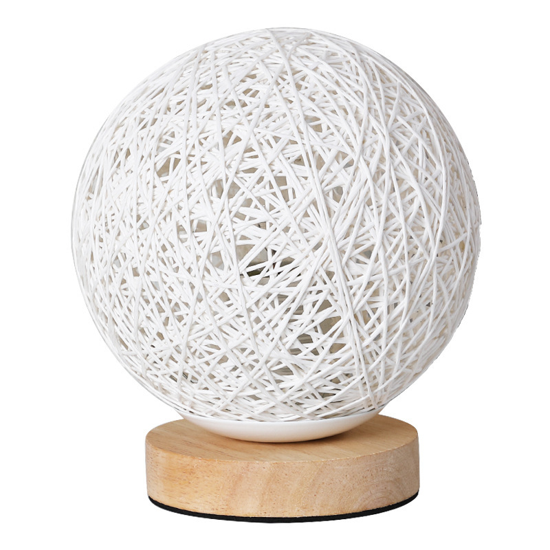 Rattan Ball LED Night Light Desk Starry Sky Atmosphere Children's Gift USB Table Bedroom Bedside Lamp_voghion.com