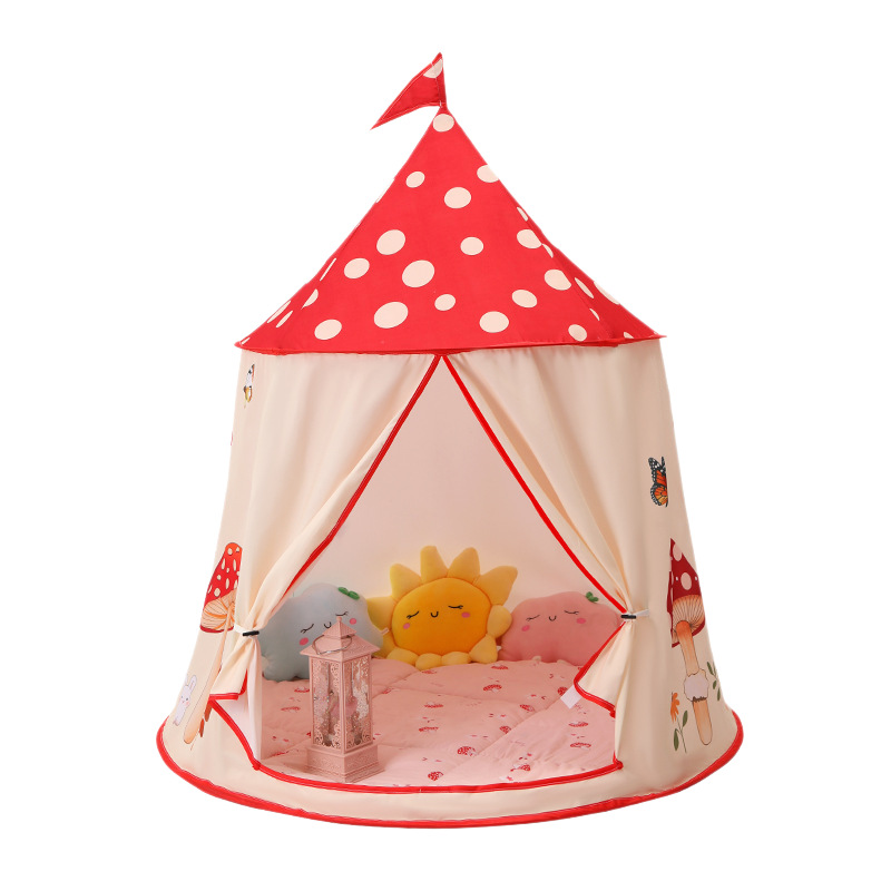 Tienda de campaña para niños en interiores niñas juegos de princesa casa de hongos hogar mochila de seguridad casa de juguetes para bebés