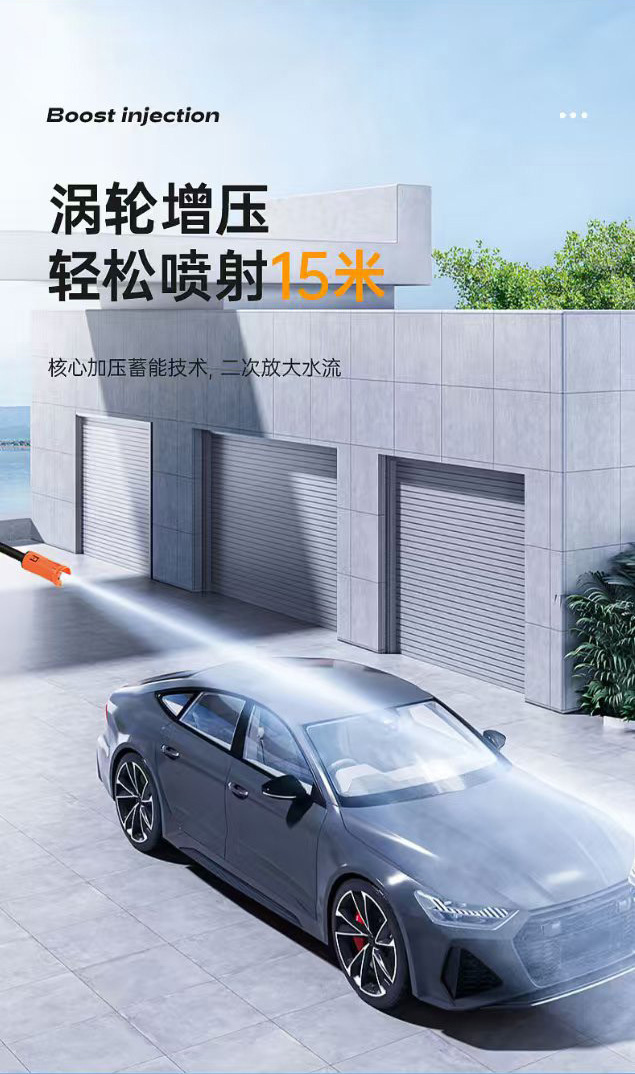 Carefully Selected Cross-Border Multifunctional Portable Rechargeable High-Pressure Car Wash Water Gun, Household Lithium Battery Car Wash Machine Set Wholesale
