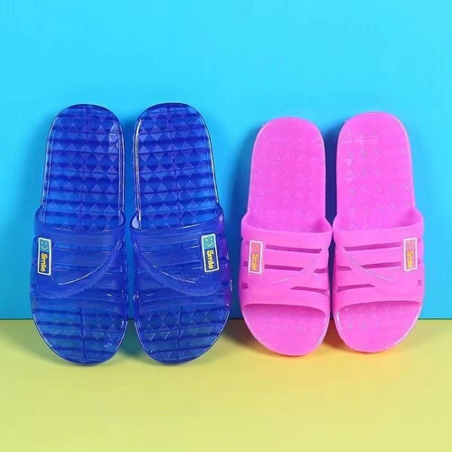 New jelly crystal slippers for men and women couples hollow flat bottom summer bathroom home use student sandals beach