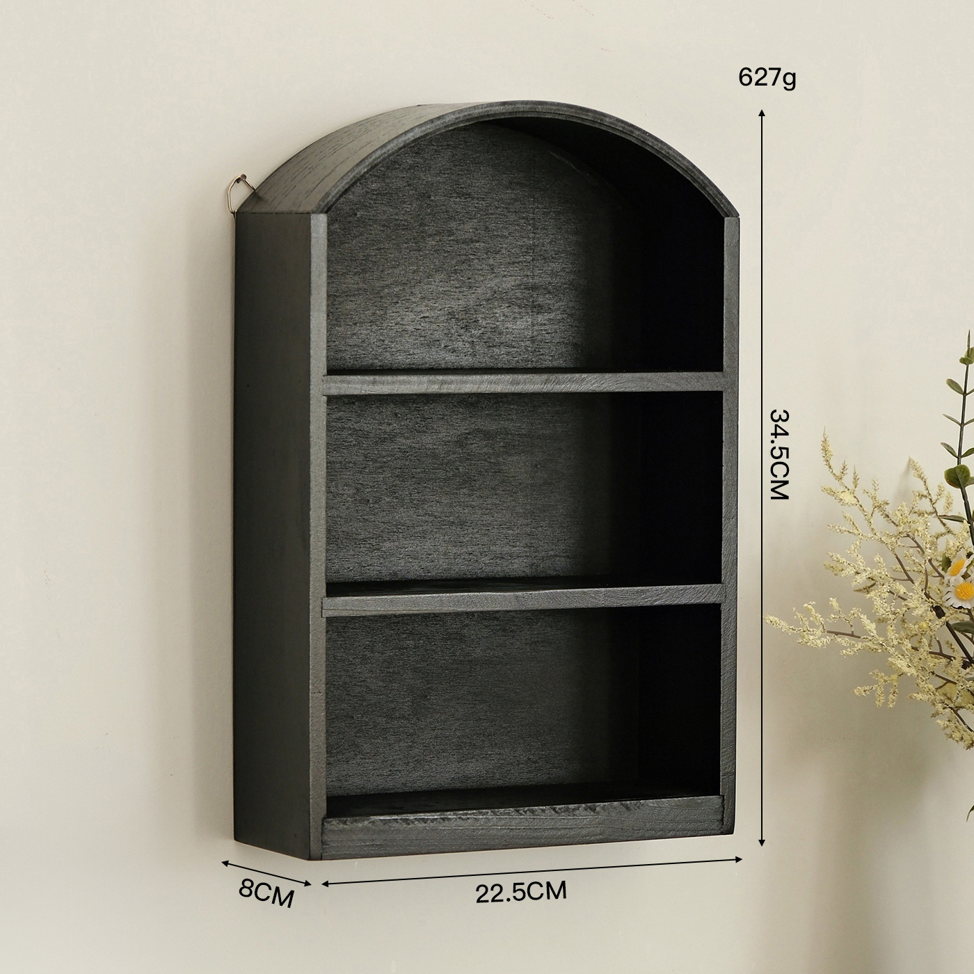 Type C: black dome three-layer storage rack