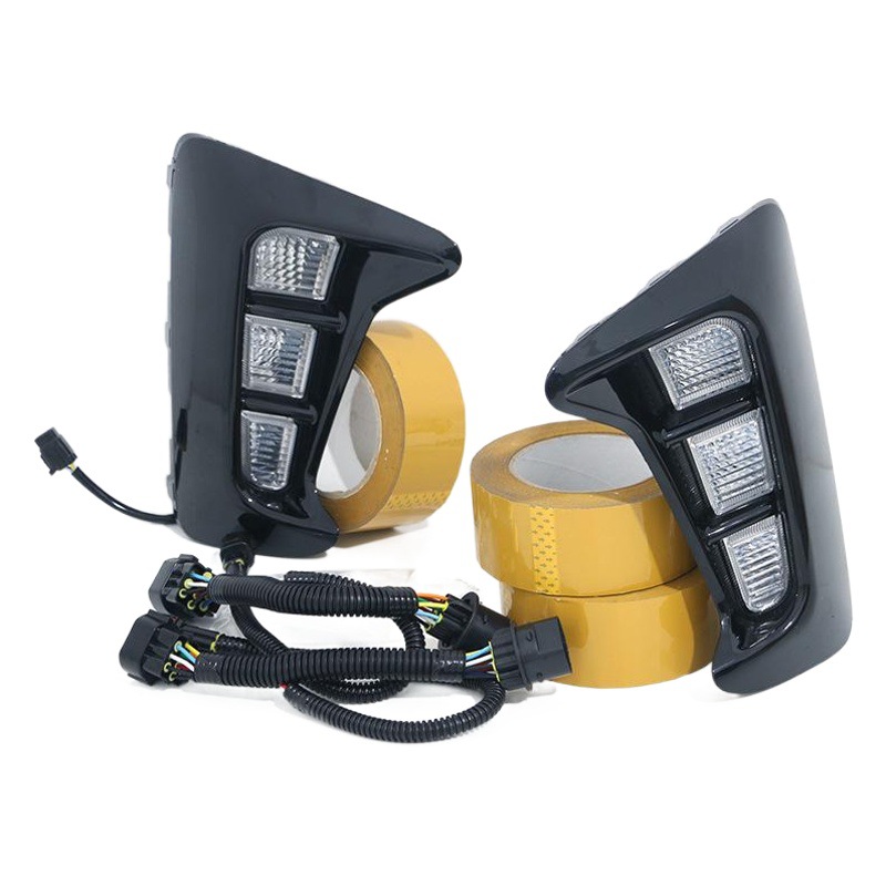 Luces LED para Kia Pegas, Luces de Circulación Diurna, Faros Antiniebla Delanteros, Luces LED Modificadas para Parachoques Delantero de Kia Soluto