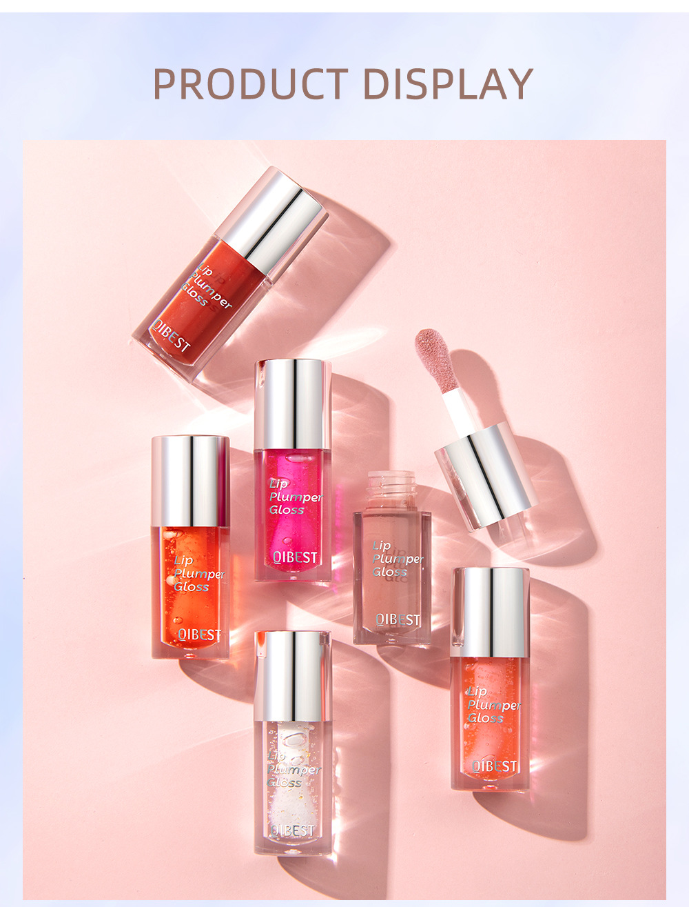QIBEST Cross-border best-selling Lip Oil, long-lasting hydration, moisturizing, nourishing, reducing lip lines, Lip gloss, lip gloss, and chubby lip set undefined