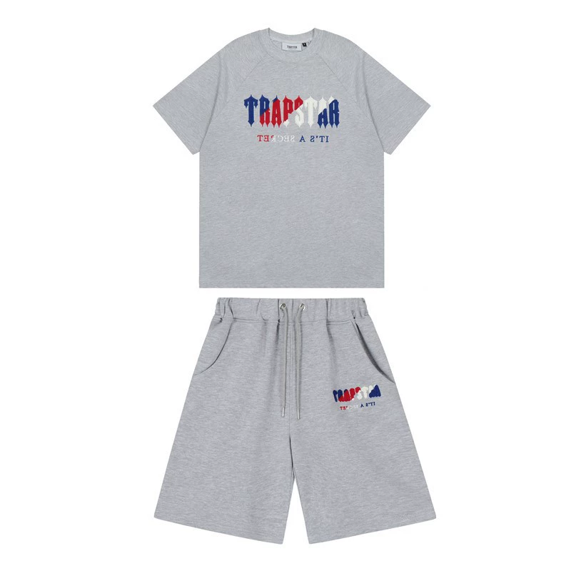 Лет towel with letters, футболка с коротким рукавом, шорты, брендовый набор для любимого, градиент, с вышивкой