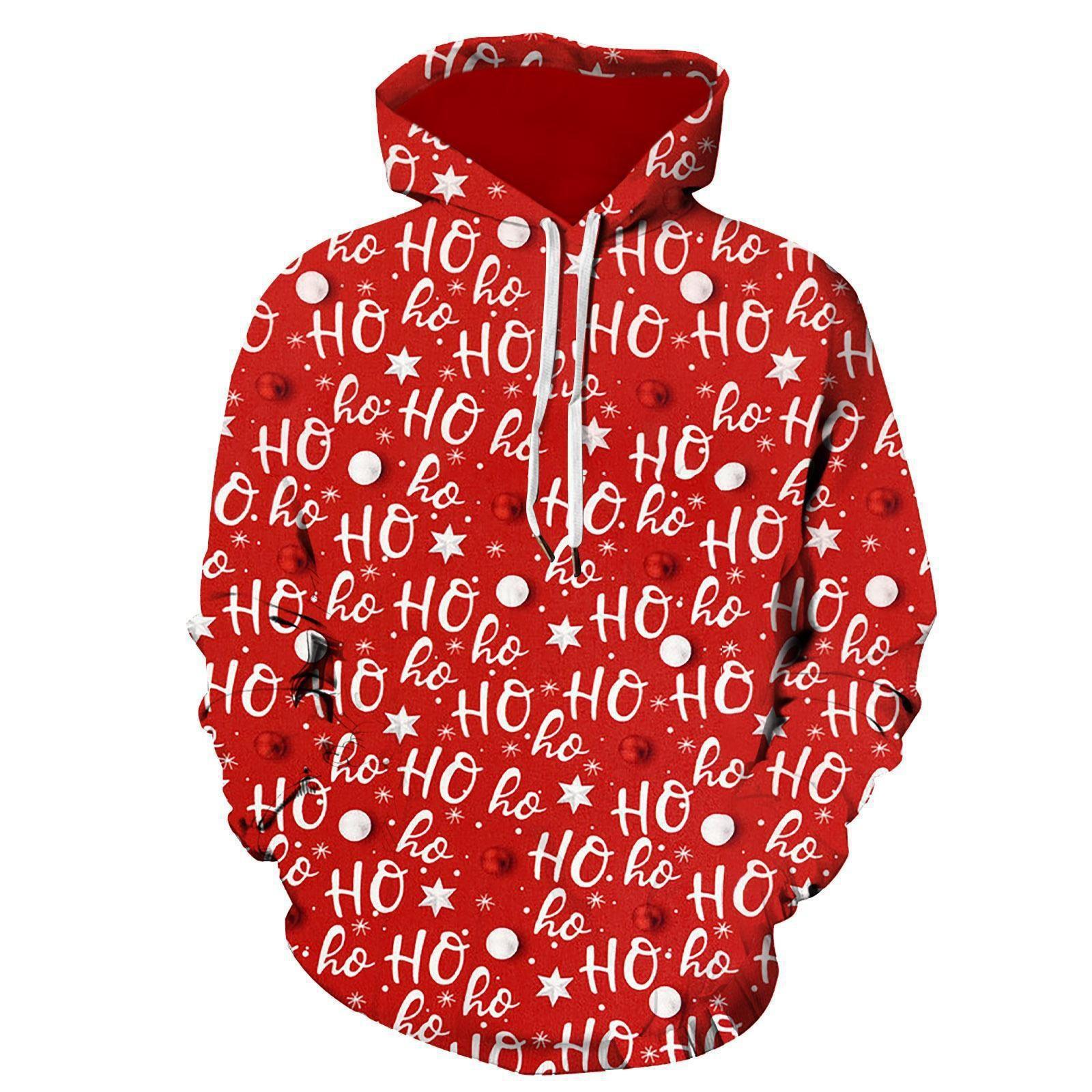 2024 Sudadera de moda transfronteriza de nuevo estilo europeo y americano Navidad 3D impresión digital sudadera con capucha para hombre suéter para niños