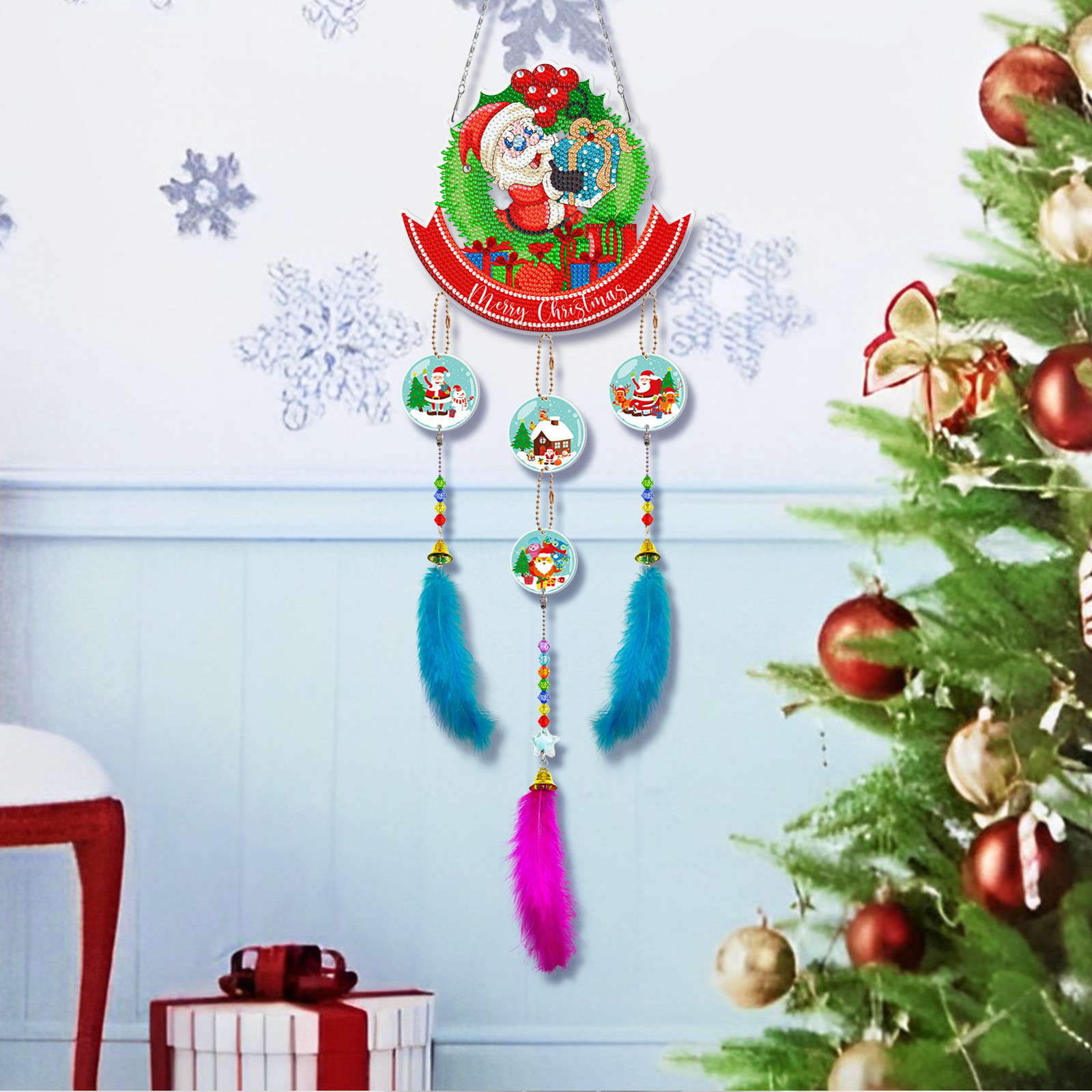 Accesorios para pintura de diamantes, atrapasueños DIY, manualidades de pintura de diamantes 5D, pintura decorativa para sala de estar, bordado con pegatinas de diamantes