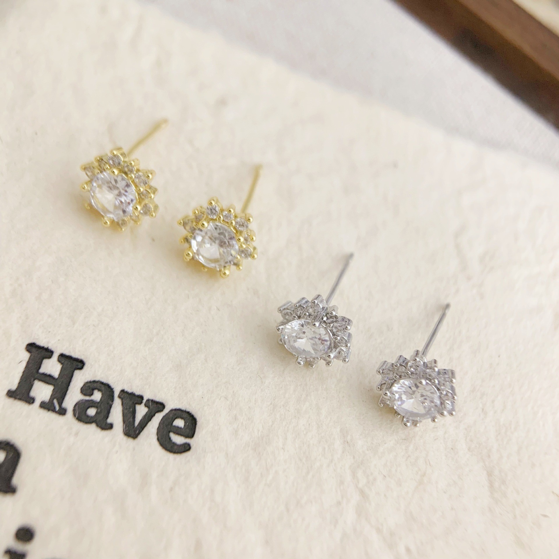 F9048A 황금 해바라기 귀걸이