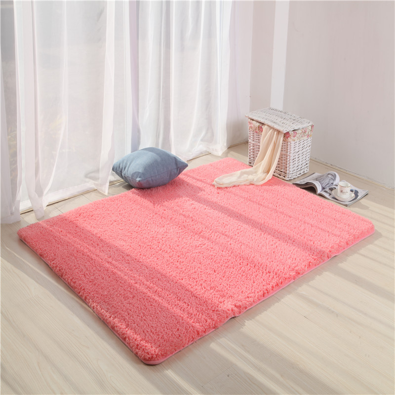 Factory wholesale cross-border long-haired cushion rug home living room door mat lamb wool plush bathroom water-absorbent floor mat home