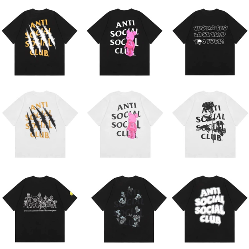 Anti Social Social Club Летняя новая свободная повседневная пара футболка ASSC с короткими рукавами